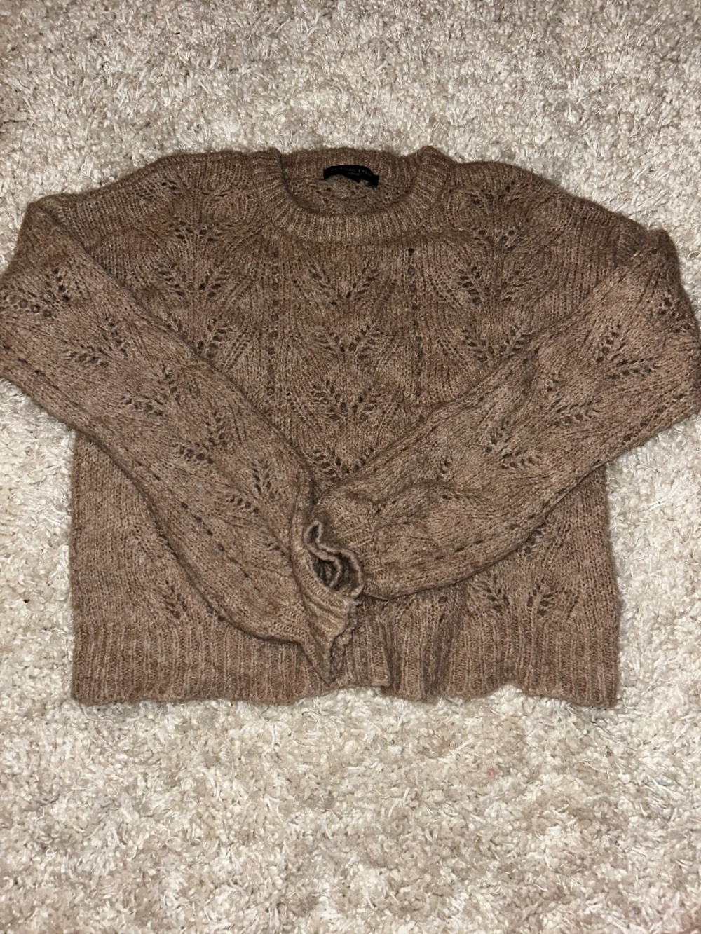 Cropped brown sweater